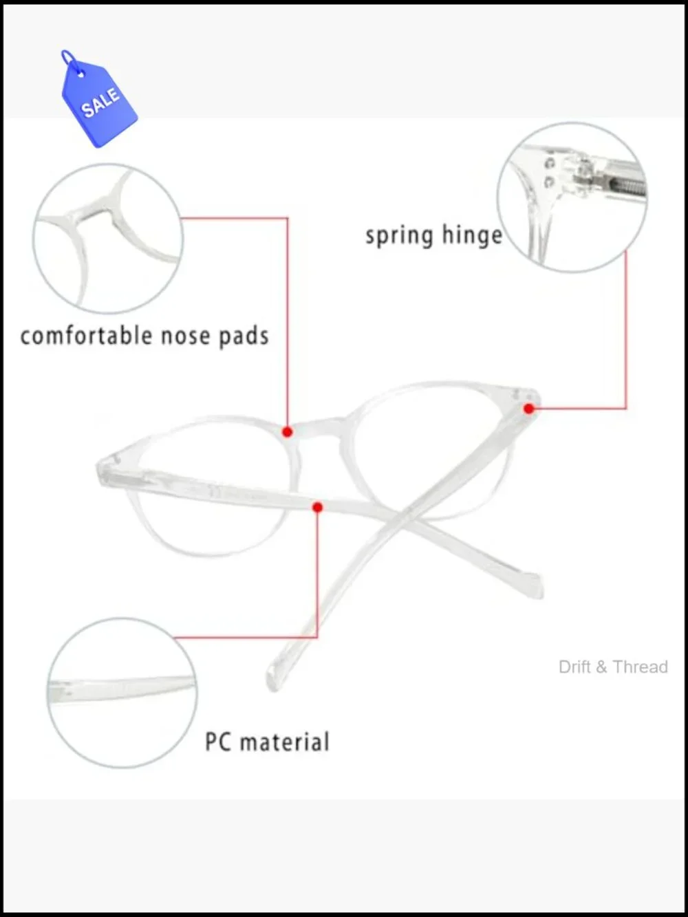 5 Pairs Spring Hinge Reading Glasses, Multicolor Readers for Men Women